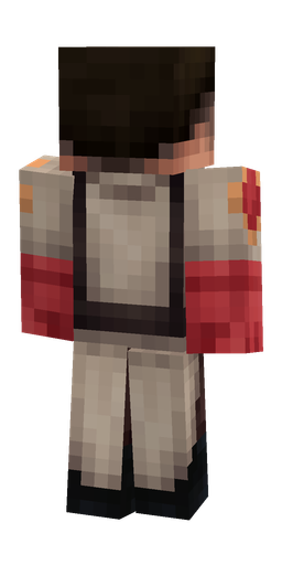 Black skin: body, back render