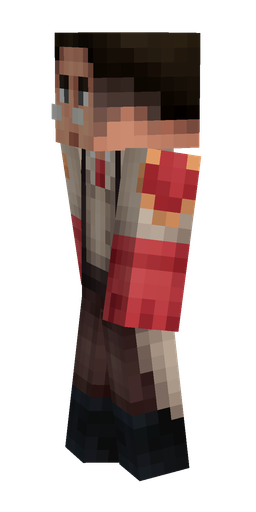 Black skin: body, left side render