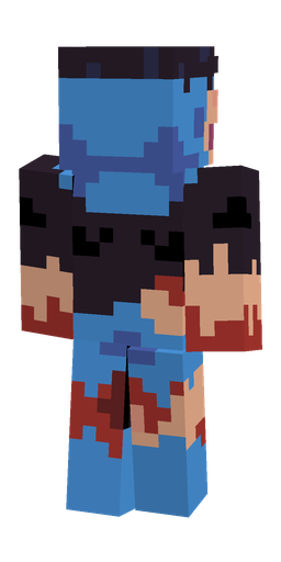 Blue skin: body, back render