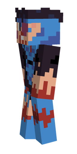 Blue skin: body, left side render