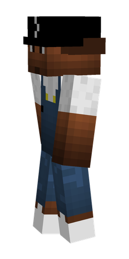 Blue skin: body, left side render