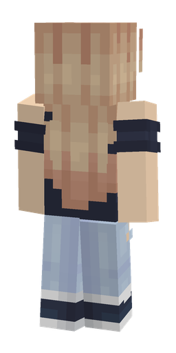 Blue skin: body, back render