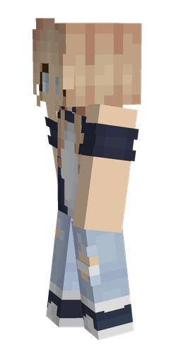 Blue skin: body, left side render