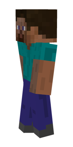 Blue skin: body, left side render