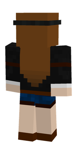 Black skin: body, back render