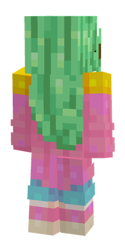 Green skin: body, back render