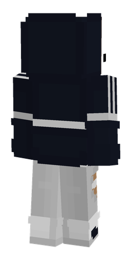 Black skin: body, back render