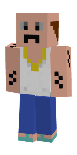 Blue skin: body, front render