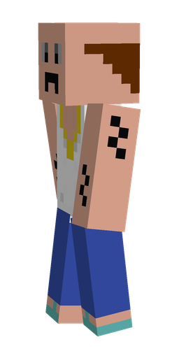 Blue skin: body, left side render