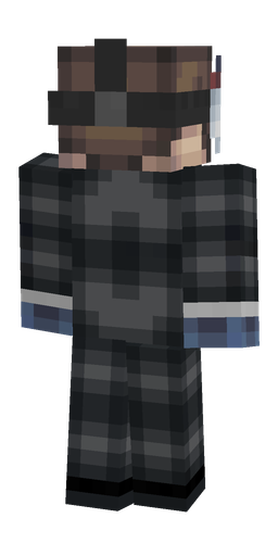 Black skin: body, back render