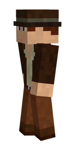 Brown skin: body, left side render