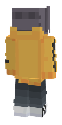 Black skin: body, back render