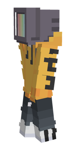 Black skin: body, left side render