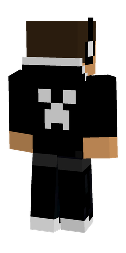 Black skin: body, back render