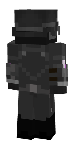 Black skin: body, back render
