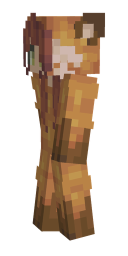 Brown skin: body, left side render