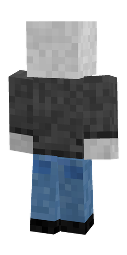 Black skin: body, back render