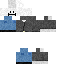 Black skin: raw texture render