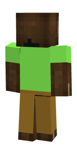Brown skin: body, back render