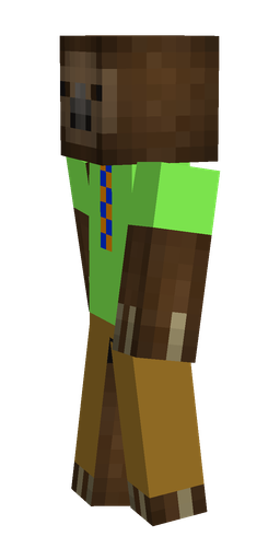 Brown skin: body, left side render