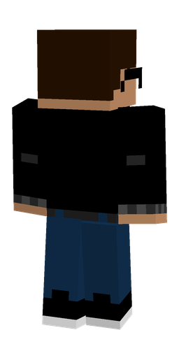 Black skin: body, back render