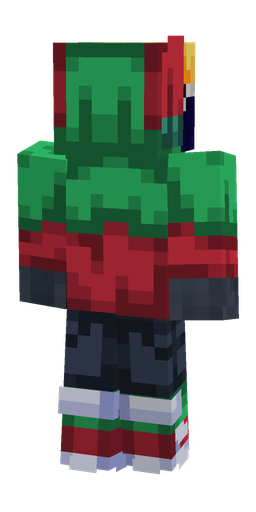 Blue skin: body, back render