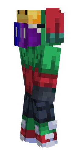 Blue skin: body, left side render