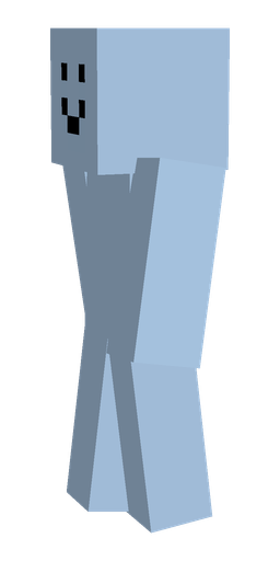 Blue skin: body, left side render