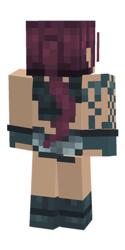Blue skin: body, back render
