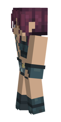 Blue skin: body, left side render