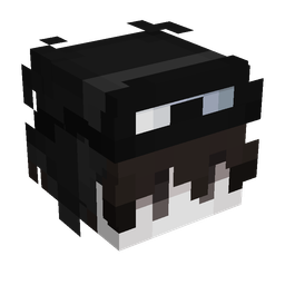 Black skin: head render