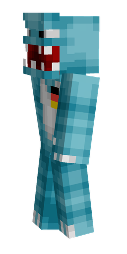 Blue skin: body, left side render