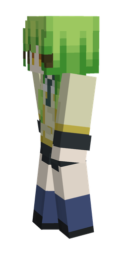 Green skin: body, left side render