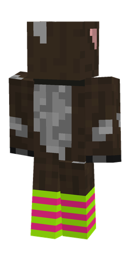 Brown skin: body, back render
