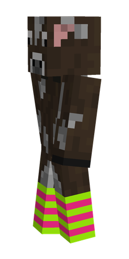 Brown skin: body, left side render