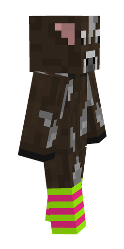 Brown skin: body, right side render