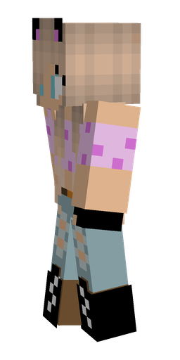 Blue skin: body, left side render