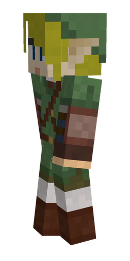Brown skin: body, left side render