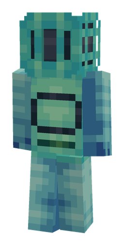 Blue skin: body, back render