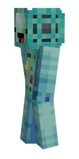 Blue skin: body, left side render