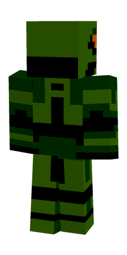 Black skin: body, back render