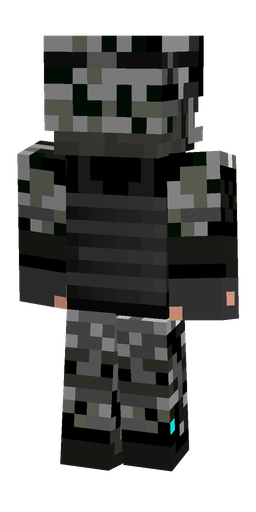 Black skin: body, back render