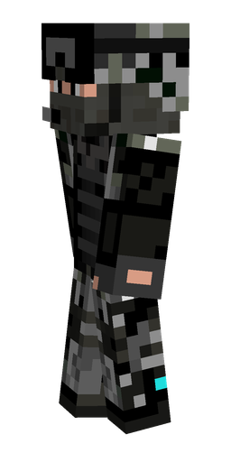 Black skin: body, left side render