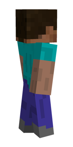 Blue skin: body, left side render