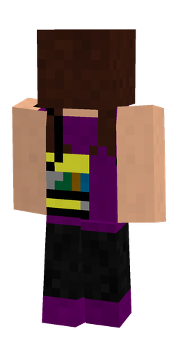 Black skin: body, back render