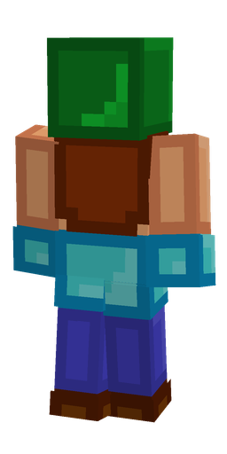 Blue skin: body, back render
