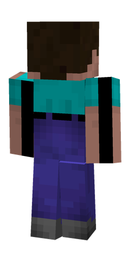 Black skin: body, back render