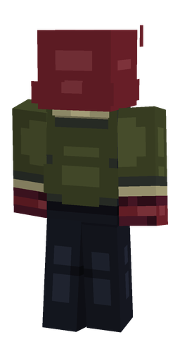 Blue skin: body, back render