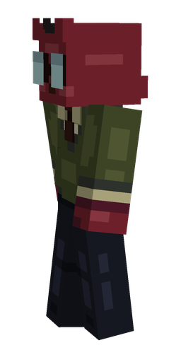 Blue skin: body, left side render