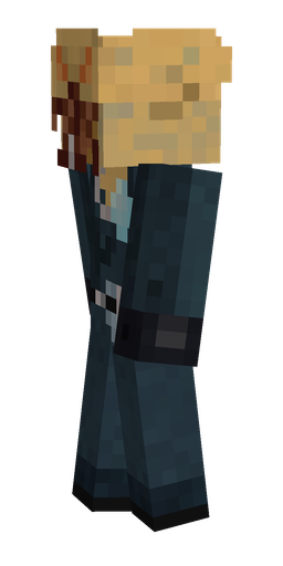 Blue skin: body, left side render